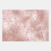 エレガントモダン雪片パターン ラッピングペーパーシート (正面)