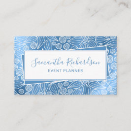 エレガントモダン青ガーリー 名刺