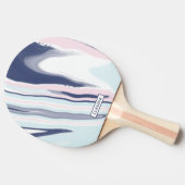 エレガントモダン青白大理石 卓球ラケット (横)