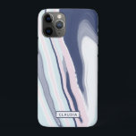 エレガントモダン青白大理石 iPhone 11 PROケース<br><div class="desc">iPhoneモダンケース。ピンクエレガントとブルーの大理石テクスチャ。</div>