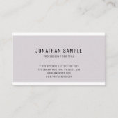 エレガントモダン頭が切れるデザインプレーンプロフェッショナル 名刺 (正面)