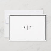 エレガントモダン食の制結婚限 出欠カード (裏面)