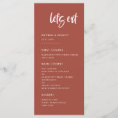 エレガントモダン食べ焼け結婚 メニュー (正面)