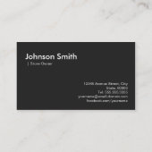 エレガントモダン食ビーフステーキ食器テーマ 名刺 (裏面)