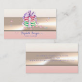 エレガントモダン高級プロフェッショナルフランスのマカロン 名刺 (正面/裏面)