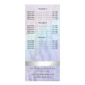 エレガントモダン高級真珠ホログラフィックメニューカード ラックカード (裏面)