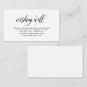 エレガントモダン黒文字結婚願い エンクロージャーカード (正面/裏面)