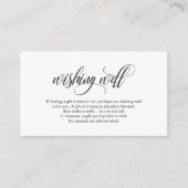 エレガントモダン黒文字結婚願い エンクロージャーカード (正面)