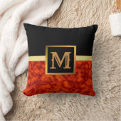 エレガントモダン黒金ゴールド クッション (ブランケット)