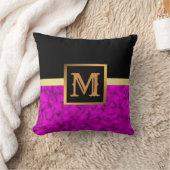 エレガントモダン黒金ゴールド クッション (ブランケット)