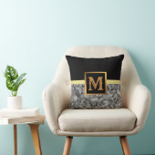 エレガントモダン黒金ゴールド クッション (椅子)