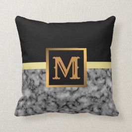 エレガントモダン黒金ゴールド クッション