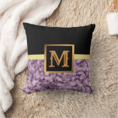 エレガントモダン黒金ゴールド クッション (ブランケット)