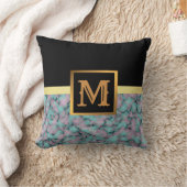 エレガントモダン黒金ゴールド クッション (ブランケット)