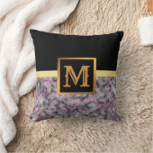 エレガントモダン黒金ゴールド クッション (ブランケット)