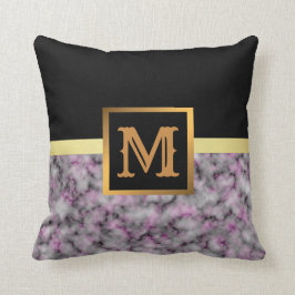 エレガントモダン黒金ゴールド クッション