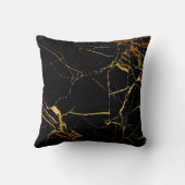 エレガントモダン黒金ゴールド クッション (裏面)