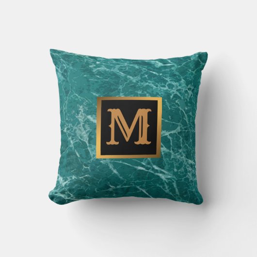 エレガントモダン黒金ゴールド クッション (正面)