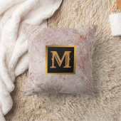 エレガントモダン黒金ゴールド クッション (ブランケット)