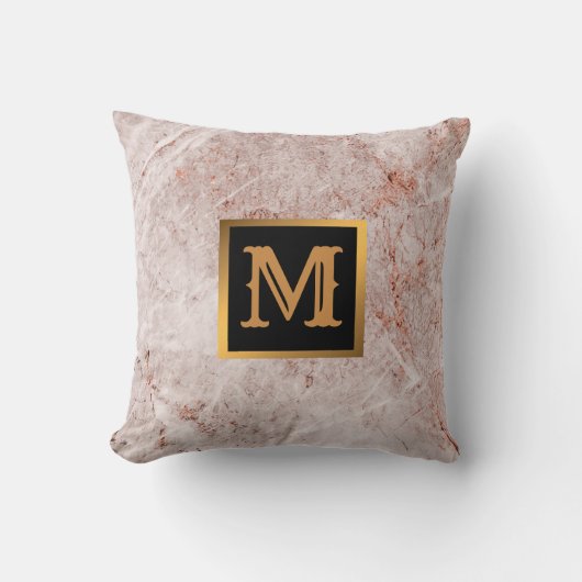 エレガントモダン黒金ゴールド クッション (正面)