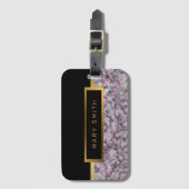 エレガントモダン黒金ゴールド ラゲッジタグ (正面縦)