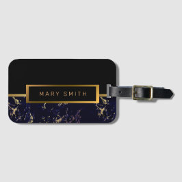 エレガントモダン黒金ゴールド ラゲッジタグ