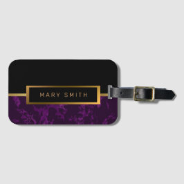 エレガントモダン黒金ゴールド ラゲッジタグ