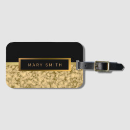 エレガントモダン黒金ゴールド ラゲッジタグ