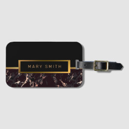 エレガントモダン黒金ゴールド ラゲッジタグ