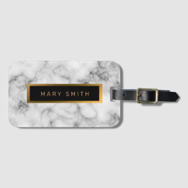 エレガントモダン黒金ゴールド ラゲッジタグ
