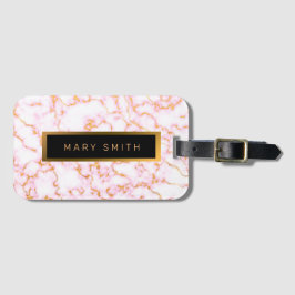 エレガントモダン黒金ゴールド ラゲッジタグ