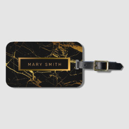 エレガントモダン黒金ゴールド ラゲッジタグ
