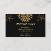 エレガントモダン黒金ゴールド 名刺 (裏面)