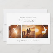 エレガントモダン6枚の写真結婚コラージュ セーブザデート (裏面)