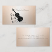 エレガントモダン，ギター，音楽先生 名刺 (正面/裏面)