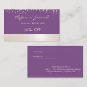 エレガントモダン,シンプル紙吹雪紹介カード 紹介カード (正面/裏面)