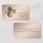 エレガントモダン，ドット，メイクアップアーティスト 名刺 (正面/裏面)