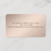 エレガントモダン，ドット，メイクアップアーティスト 名刺 (裏面)