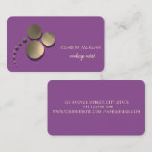 エレガントモダン,ドット,メイクアップアーティスト 名刺 (正面/裏面)