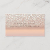 エレガントモダン,バラ金ゴールドグリッター《写真》ぼけ味ハイヒール 名刺 (裏面)