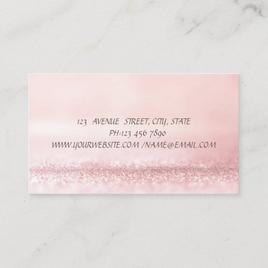 エレガントモダン《写真》ぼけ味水の色ケーキミキサー花 名刺 (裏面)