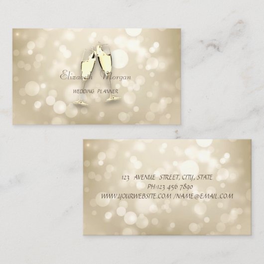 エレガントモダン《写真》ぼけ味 名刺 (正面/裏面)