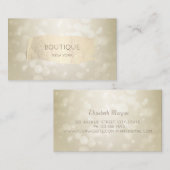 エレガントモダン《写真》ぼけ味、金ゴールドブラシストローク 名刺 (正面/裏面)