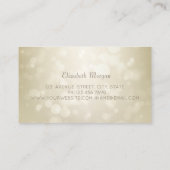 エレガントモダン《写真》ぼけ味、金ゴールドブラシストローク 名刺 (裏面)