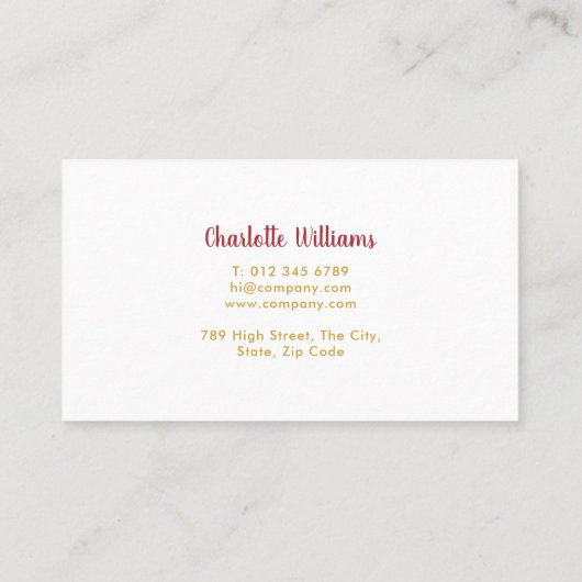 エレガントモダン 名刺 (裏面)