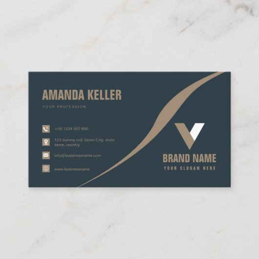 エレガントモダン 名刺 (正面)