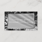 エレガントモダン、大理石、枠 名刺 (裏面)