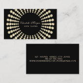 エレガントモダン，黒，金ゴールド 名刺 (正面/裏面)