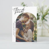 エレガントモダンArch写真結婚の サンキューカード (スタンド正面)