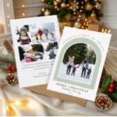 エレガントモダンArch Photo数々の Christmas シーズンカード